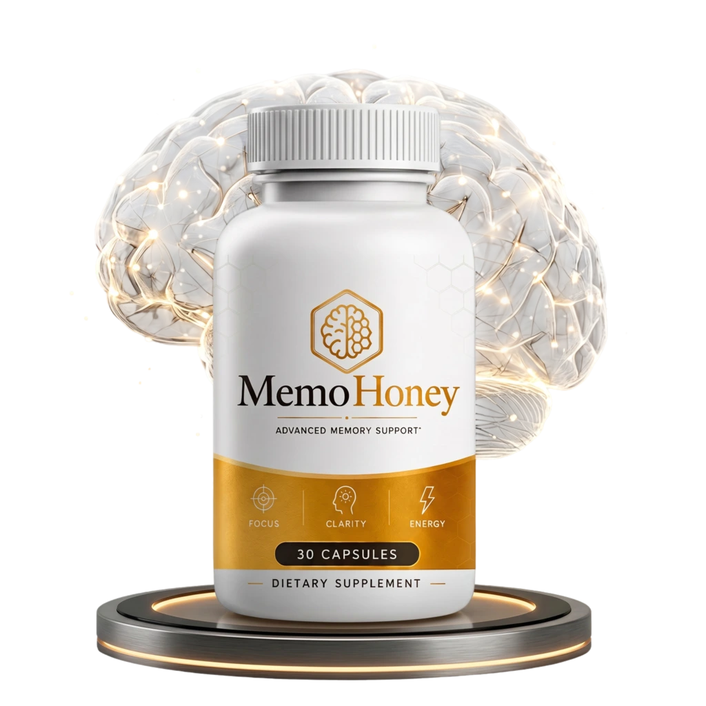 MemoHoney advanced memory support supplement bottle