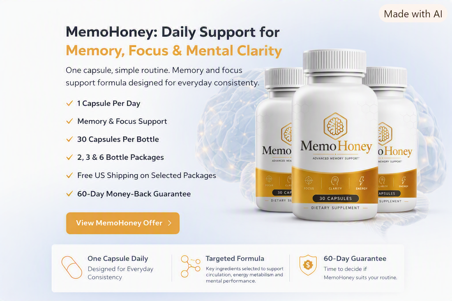 Illustration representing mental clarity and healthy daily brain habits